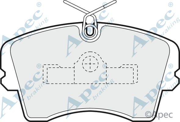 APEC BRAKING Комплект тормозных колодок, дисковый тормоз PAD436